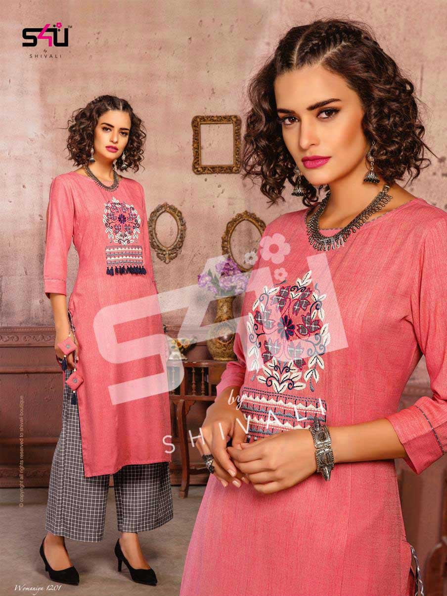 Womaniya Vol 12 By S4u Beautiful Printed Kurties With Plazzo Womaniya Vol 12 By S4u Beautiful Printed Kurties With Plazzo